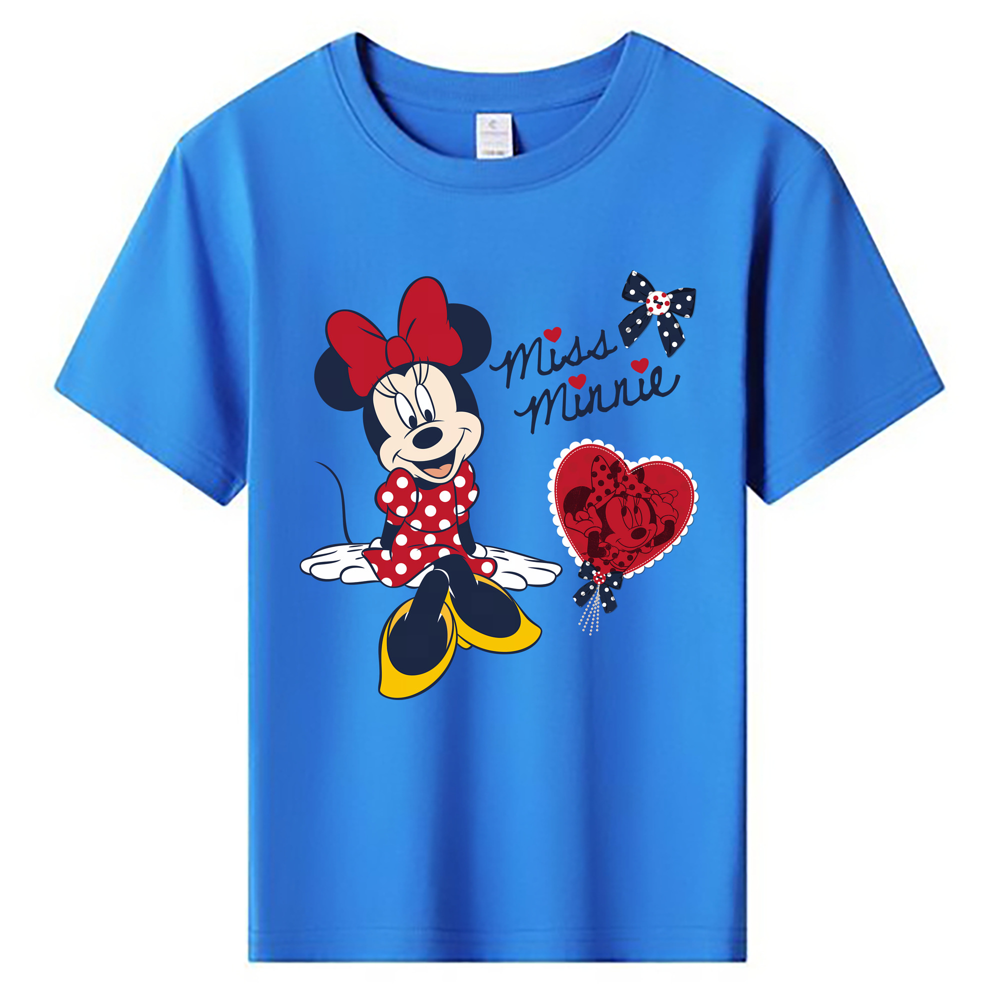 （画像用） ミッキーマウス Mickey Mouse 綿100％キッズTシャツ（フロントプリント）